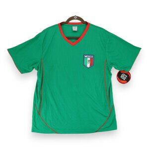 NWT Rhinox Mexico Green Short‎ Sleeve Adult Men's Team Patch Jersey Large